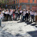 Concentración de CCOO para exigir más medidas para proteger a los trabajadores, tras producirse tres siniestros laborales mortales en la provincia de Guadalajara en lo que va de año