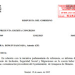 El PP de Azuqueca presenta contestación del ministerio de Inclusión al diputado Antonio Román según la cual el ministerio no había recibido la moción del Pleno que rechazaba la construcción de un centro de inmigrantes y el alcalde presenta el justificante de que se presentó en noviembre