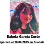 Alerta de SOS Desaparecidos por una chica de 16 años que falta de su domicilio en Guadalajara desde el pasado 28 de abril
