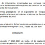Tras su imputación por otro asunto de personal, el alcalde de Azuqueca anula de forma urgente otro decreto de cuatro días antes en el que nombraba directamente a cinco funcionarias para el departamento de Intervención al detectar «la falta de informes preceptivos»