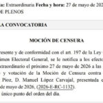 El pleno que debatirá la moción de censura en Pioz será el 27 de mayo a las 12,00 tal como señala la ley y anunció EL HERALDO DEL HENARES, y no el viernes 22 a las 18,30 horas como pretendía el alcalde